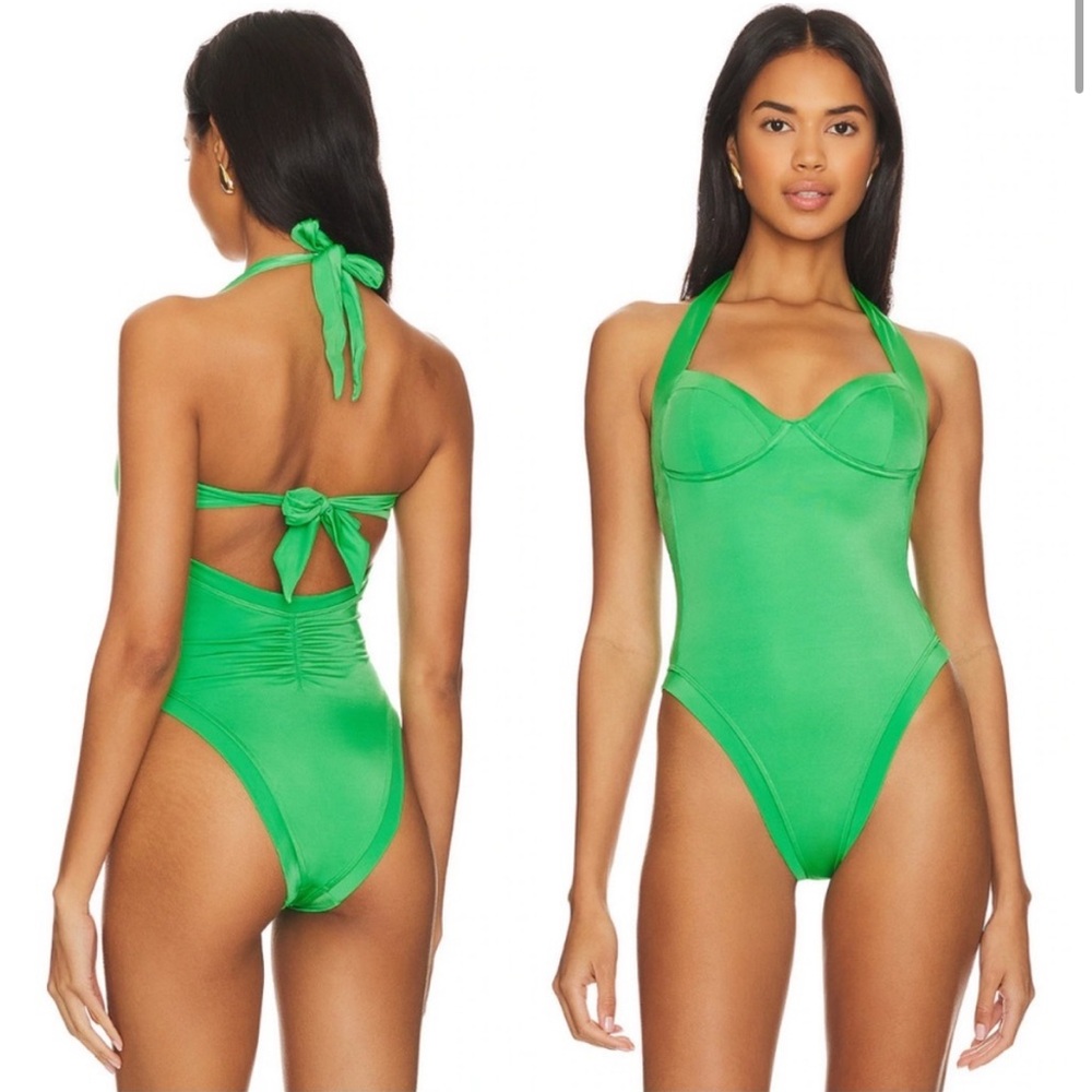 We Are HAH Green Envy One Piece Swim/Bodysuit